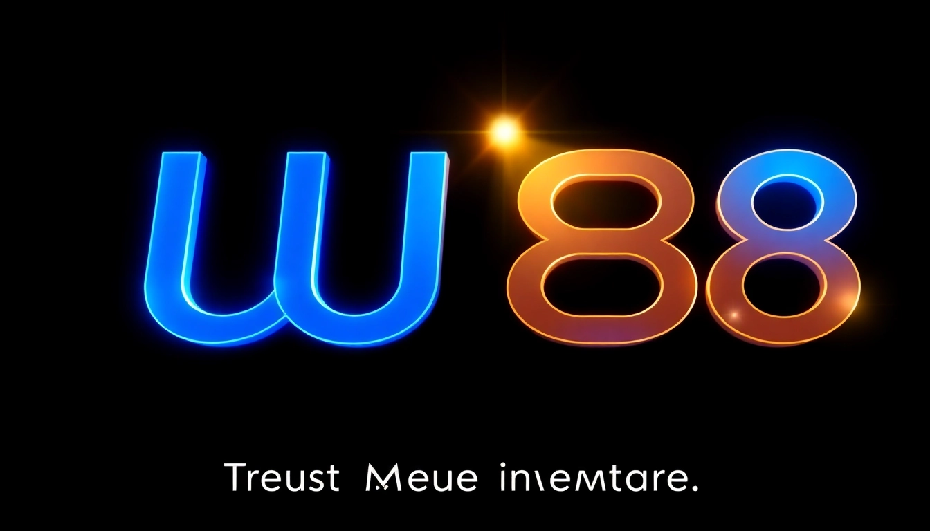 Elegant UU88 logo with vibrant colors and futuristic design conveys trust and innovation for online services.
