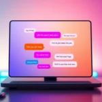 A futuristic AI chat interface on a modern device.
