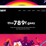 Homepage of https://789f.gay showcasing vibrant LGBTQ+ themed design with bold colors and modern typography in a futuristic style.