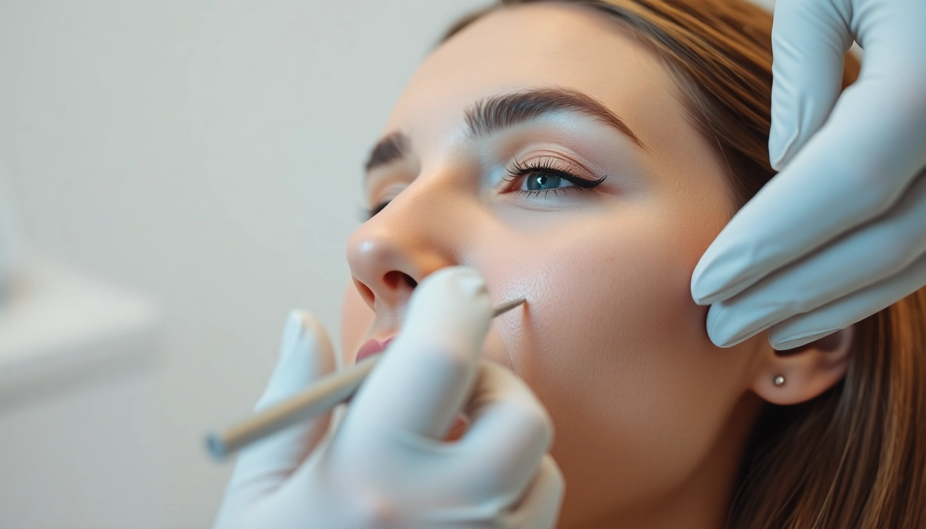 Botox Therapie in Zürich: Facial treatment by a professional in a modern clinic environment, emphasizing safety and natural results.