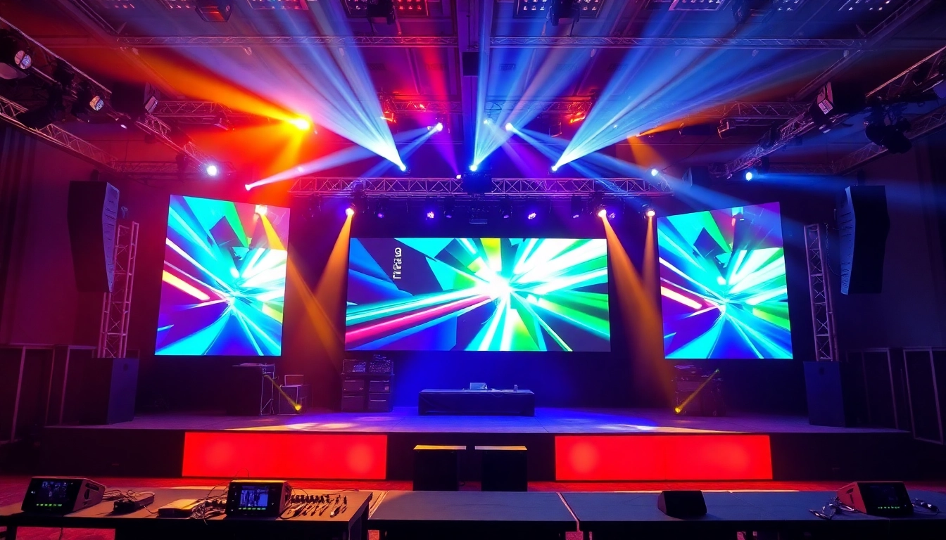 Medientechnik Köln: Professionelle Multimediaproduktion bei Eventtechnik in Köln, beeindruckendes AV-Setup