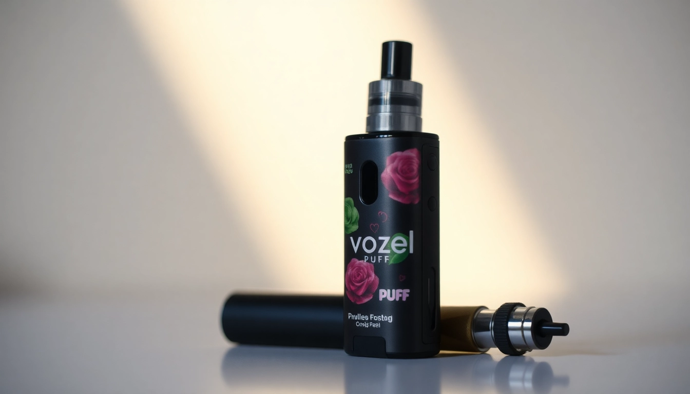 Vozol Puff disposable vape device in action, highlighting its sleek design and puff capacity for appealing vaping experience.