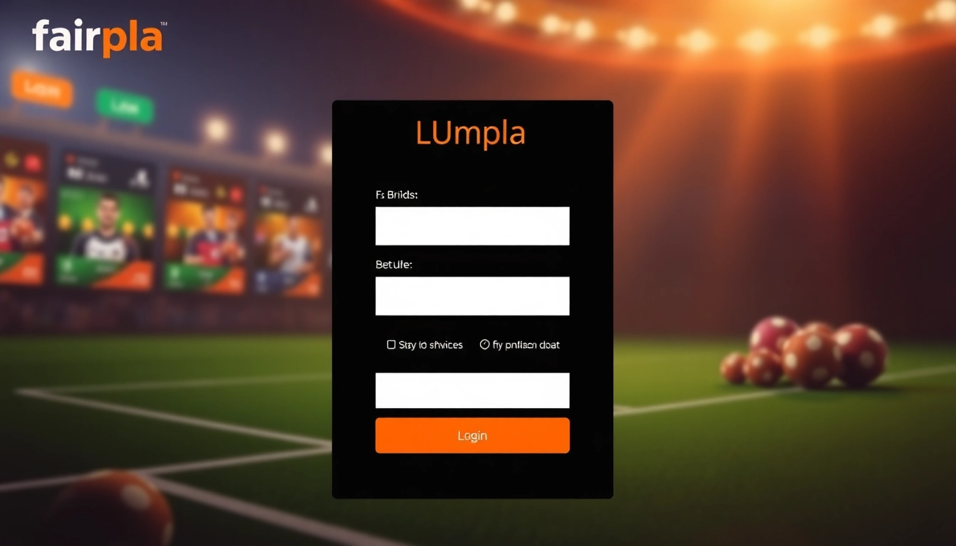 Fairplay login screen showcasing a user-friendly interface with vibrant orange and black colors, emphasizing ease of access to Indian sports betting platform.