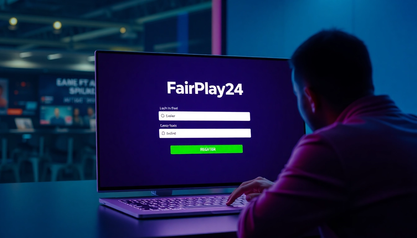 Step-by-step guide illustrating how to complete the FairPlay24 register process for new users