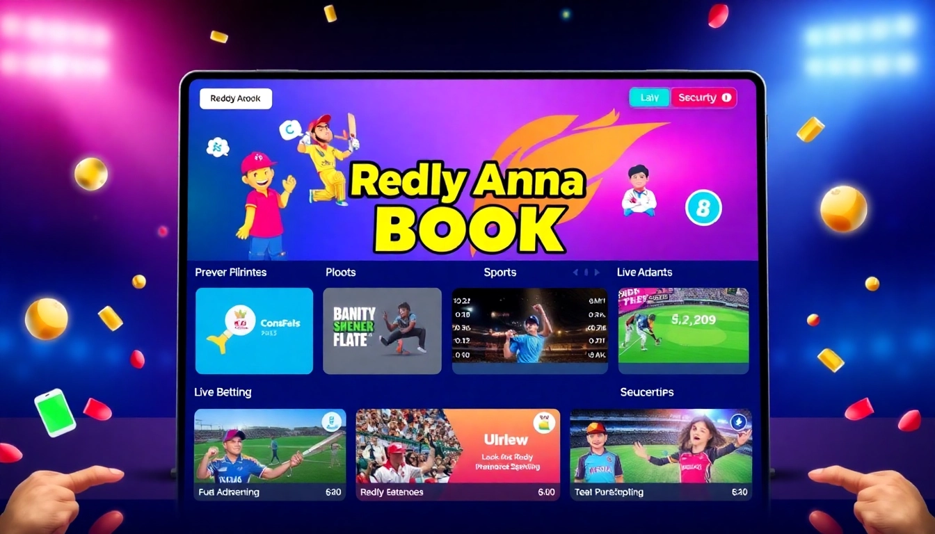 Reddy Anna Book platform with live sports betting, highlighting cricket and casino games, engaging and user-friendly interface.