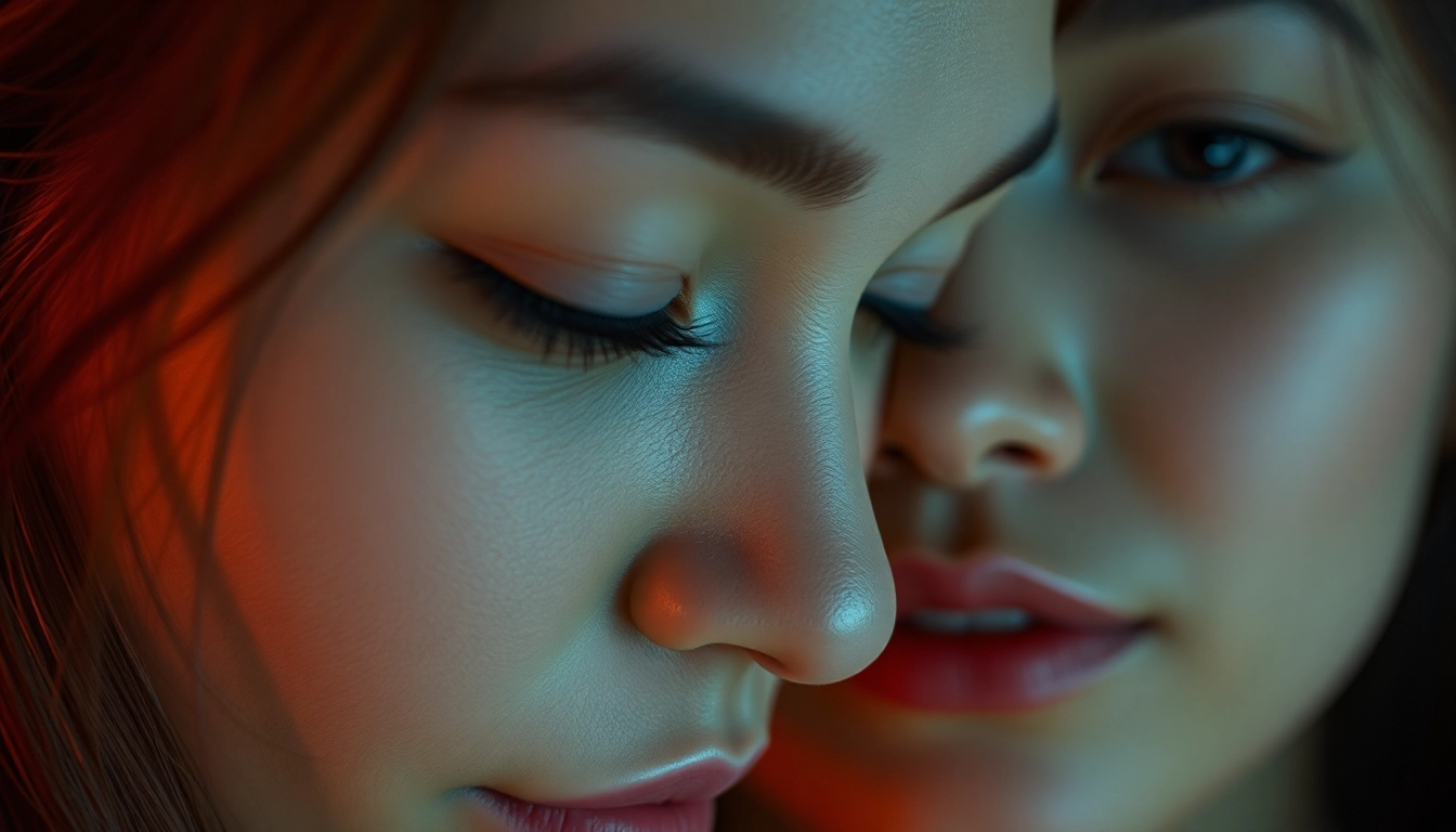 A highly realistic AI girlfriend engaging in a NSFW scene with detailed features, capturing intimacy and emotion.
