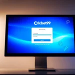 Visual of Cricbet99 login page showing user entering credentials on a clean, modern interface