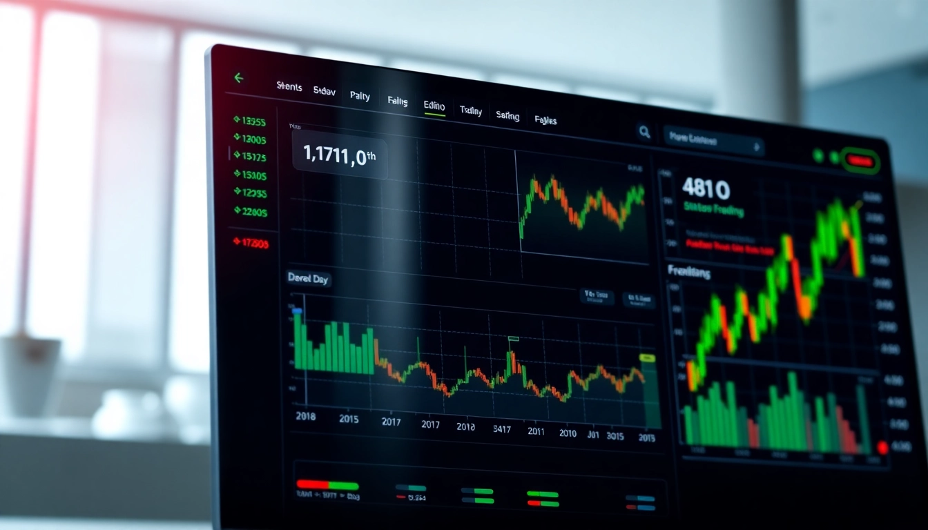 Detailed trading updates dashboard highlighting real-time stock market data and trends for