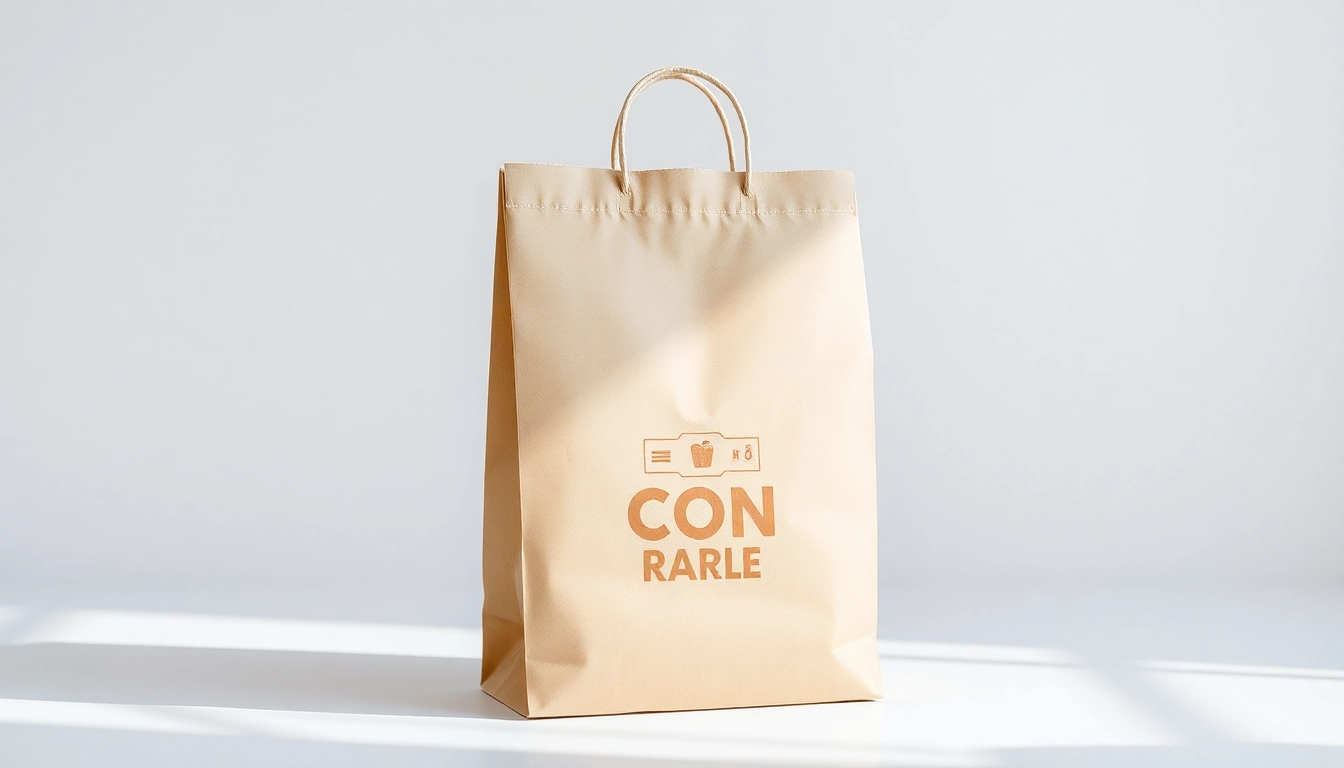 High-quality image showcasing a torba papierowa with custom branding and eco-friendly design
